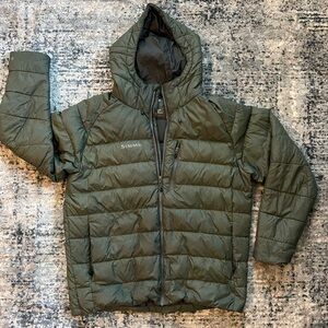 Simms Down Stream Green Down Puffer Jacket | Size L